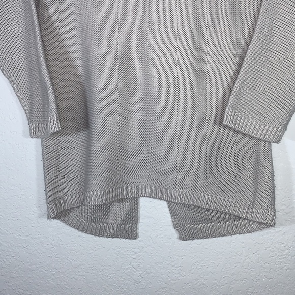 Zara Knit Gray Zipper Back Crewneck Pullover Sweater size Medium - Picture 6 of 12